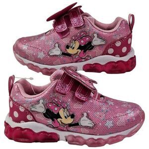 Minnie shoes for girls sneakers with LED light without laces‎ Pink Size 8 (15cm)